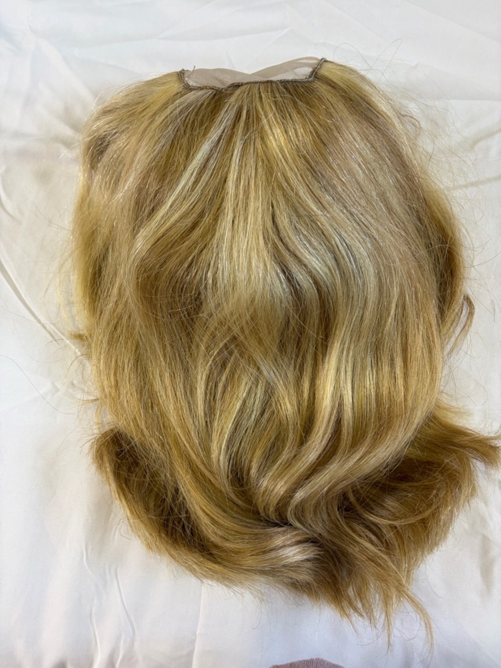 Human Hair hat fall wig golden blonde bob lob remy active summer beanie ball cap - Picture 14 of 14